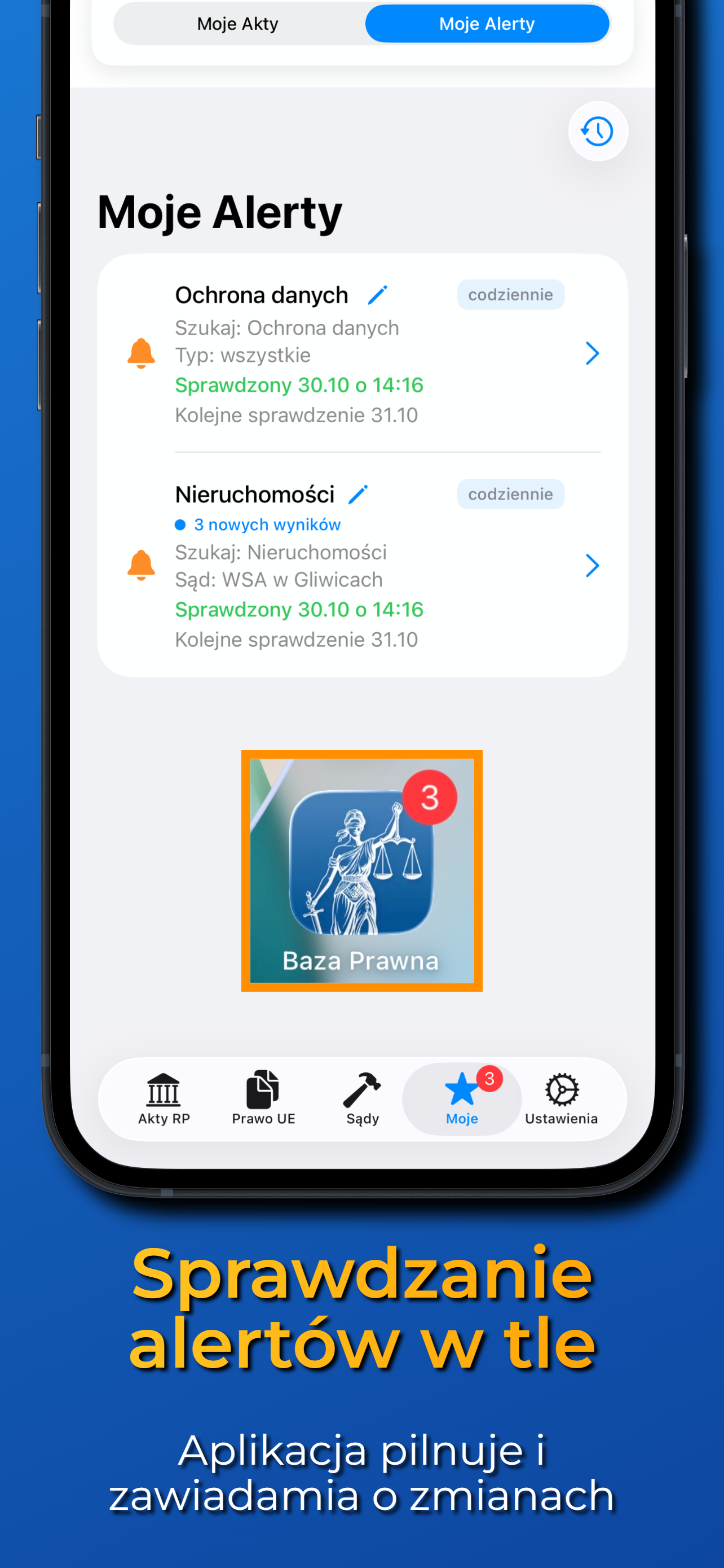 Screenshot aplikacji Baza Prawna 5